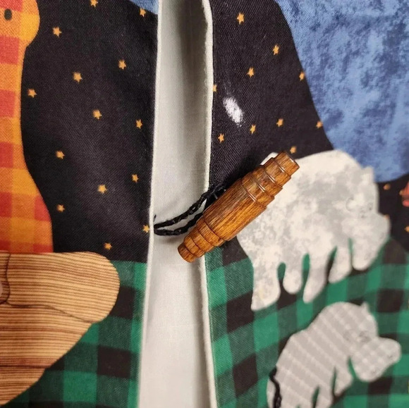 VINTAGE Noahs Ark Vest Handmade Handcrafted Reversible Grandma Core Size Large - Picture 5 of 6